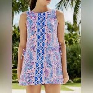 Lilly Pulitzer Donna Romper 2 Coastal Blue Maybe Gator